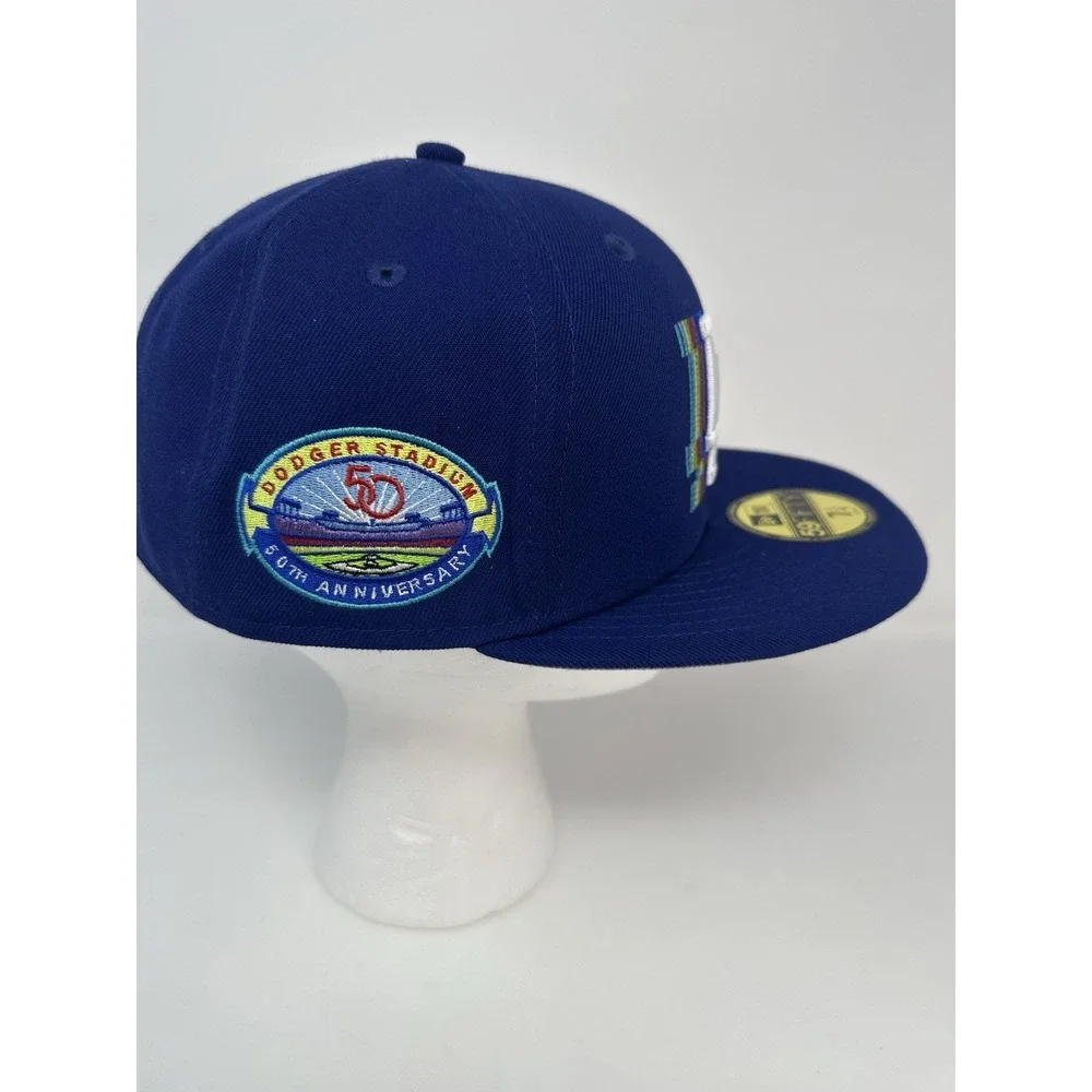 Los Angeles Dodgers Hat Fitted 7 1/4 New Era 59FIFTY 50th Annivers Stadium NEW